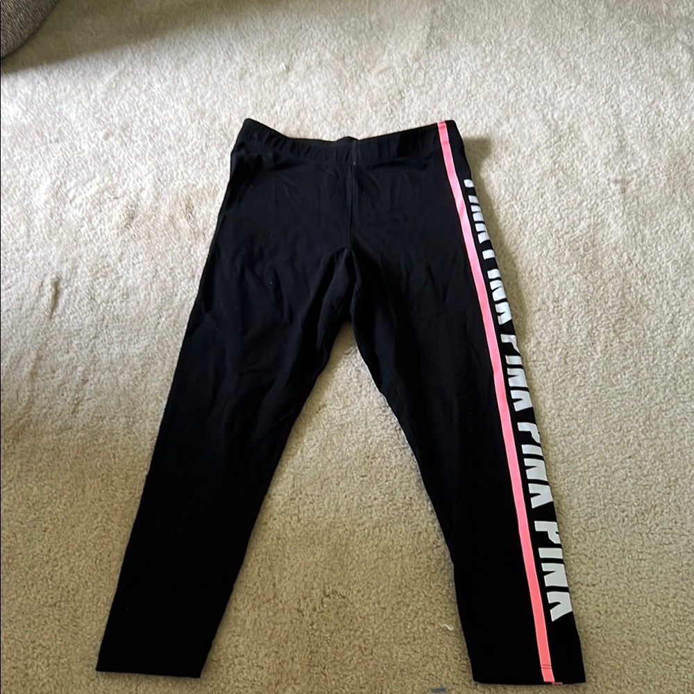 Worn once PINK Black Leggings